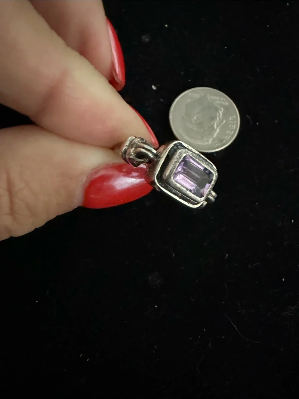 Silpada sterling silver amethyst retired ring